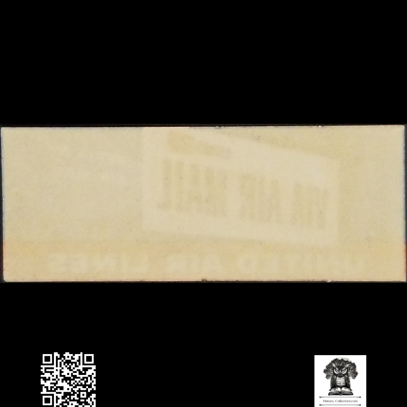 c1930s United Air Lines Air Mail Advertising Label - Postal Memorabilia