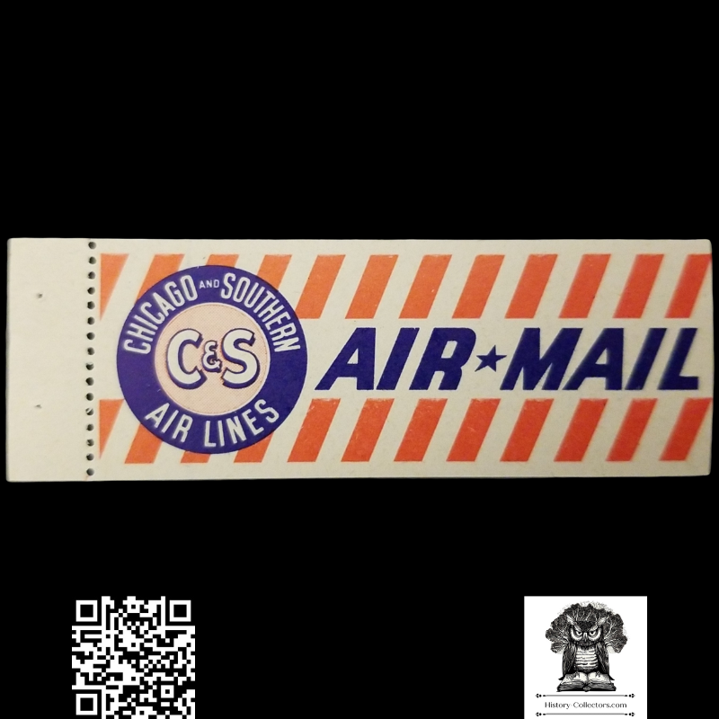 c1935 Chicago & Southern Air Lines Air Mail Cinderella Poster Stamp - Aviation Postal History