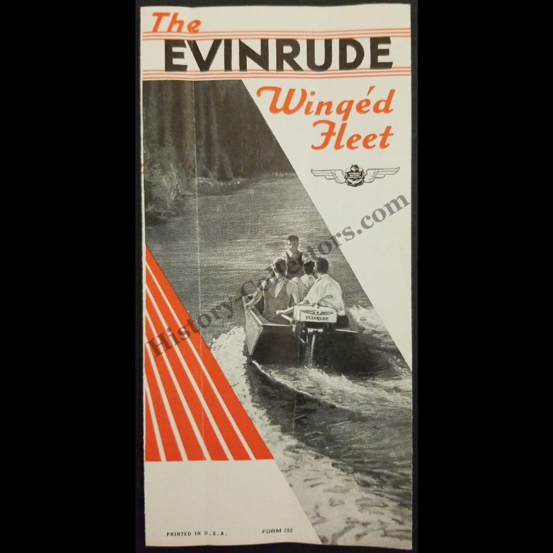 c1935 Evenrude Outboard Motors Sales Brochure - Milwaukee Wisconsin - Great Depression Era - Ready For Framing