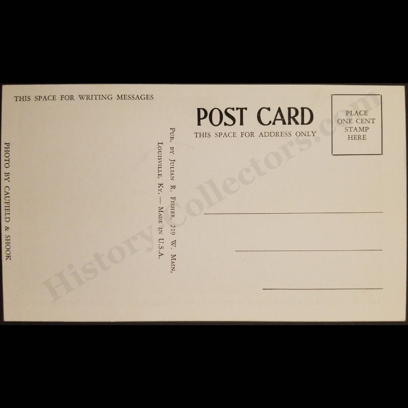 Vintage Original c1937 Julian R. Fisher Louisville Kentucky Ohio River Flood Postcard (Not RPPC)- City Hall Sand Bagged - Fire - Police - Caufield & Shook Photograph