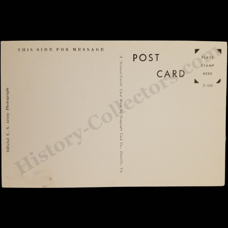 c1941 U.S. Army 155 MM Gun Field Artillery Lithograph Postcard (Not RPPC) - Graycraft Card Company Danville Virginia - F-186