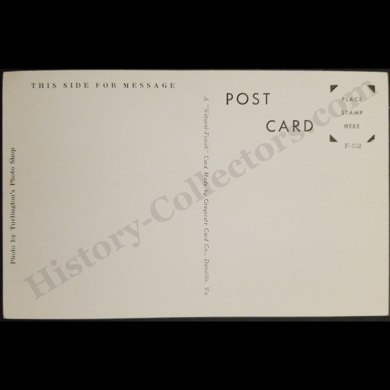 c1941 U.S. Army 240 MM Howitzer Artillery Lithograph Postcard (Not RPPC) - Graycraft Card Company Danville Virginia - F-132 - Turlington's Photo Shop - WWII Era