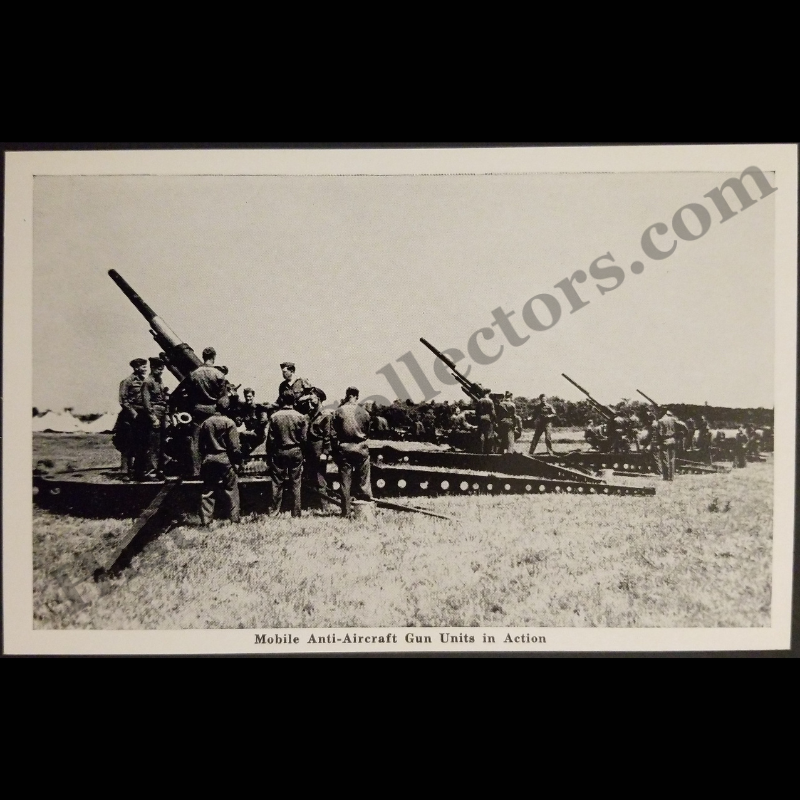 c1941 U.S. Army Heavy Anti-Aircraft Artillery Lithograph Postcard (Not RPPC) - Graycraft Card Company Danville Virginia - F-181