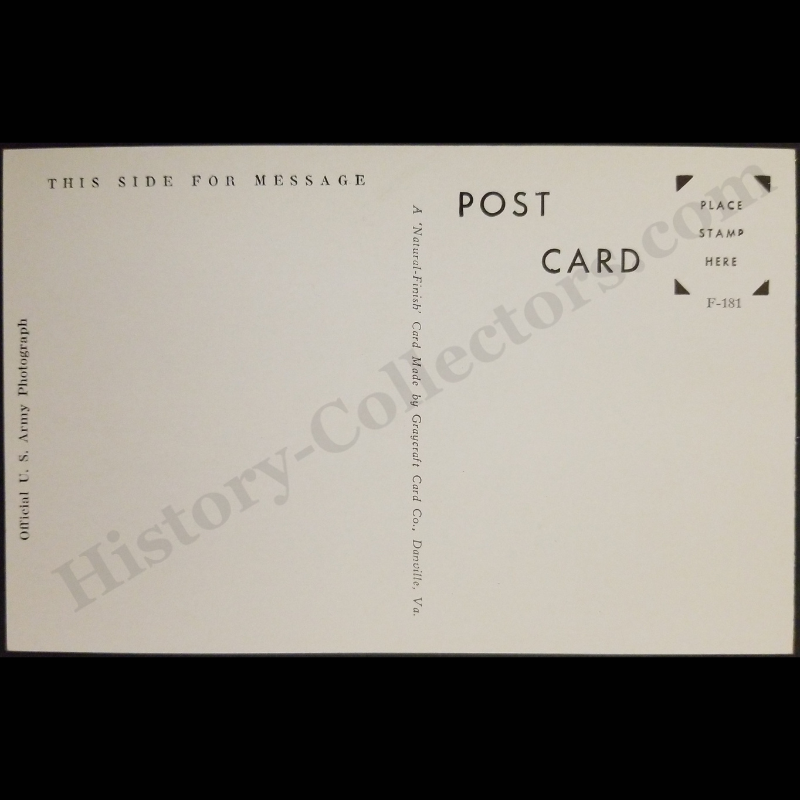 c1941 U.S. Army Heavy Anti-Aircraft Artillery Lithograph Postcard (Not RPPC) - Graycraft Card Company Danville Virginia - F-181
