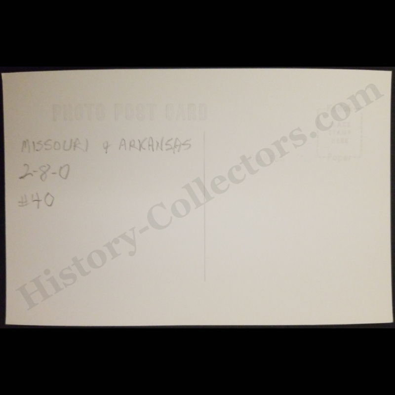 c1955 Missouri & Arkansas Railway Steam Engine Locomotive 40 RPPC Real Photo Postcard - Kodak Stamp Box - Post WWII Era