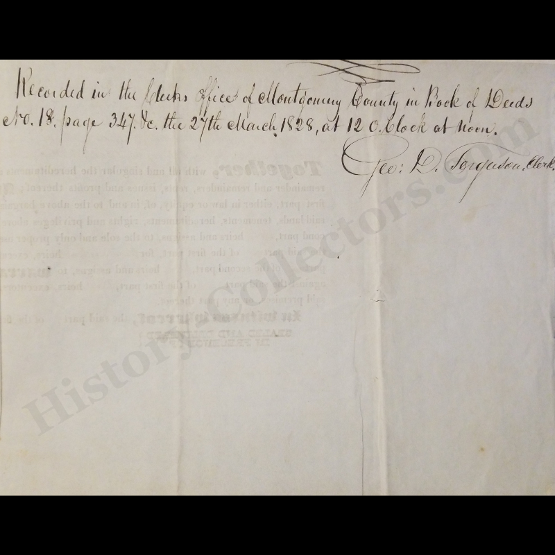 1827 Florida Montgomery County New York Indenture Land Deed Document - Jacob Johnson - Jay Cady - Ready For Framing