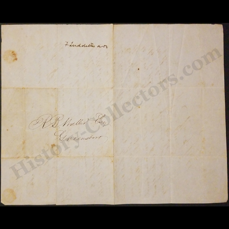 1846 Alabama Antebellum Legal Letter Correspondence | Eutaw Greensboro Greene County Alabama | Attorney William Peter Webb | R. B. Waller | November 23 | Antebellum Era | Ready For Framing