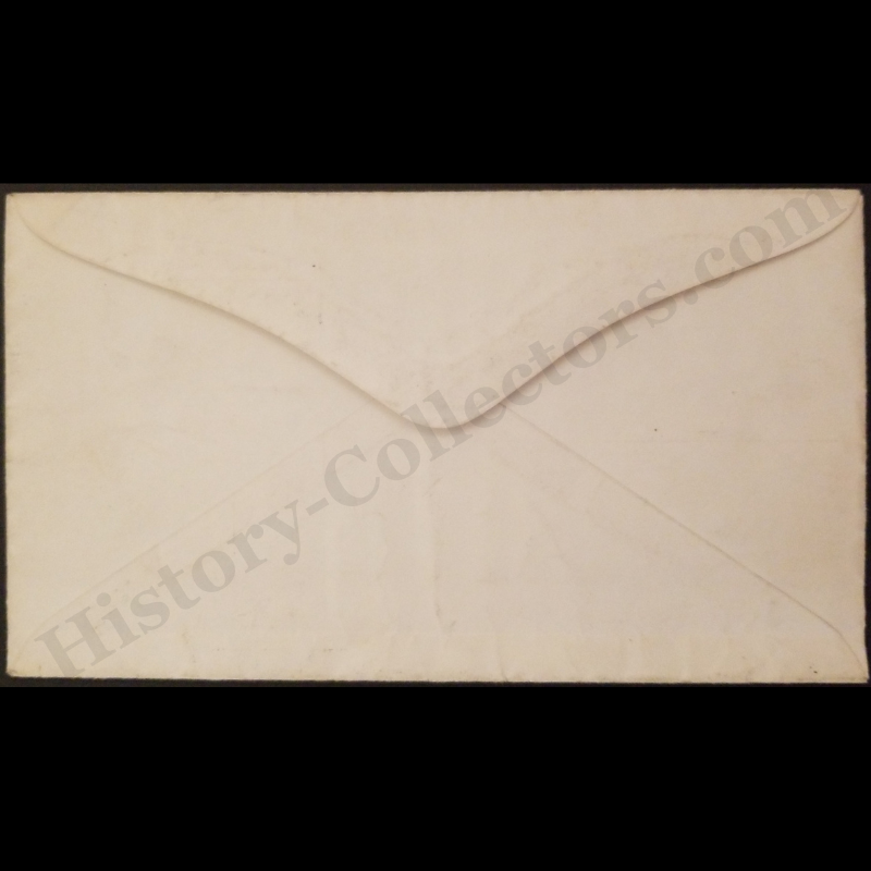 1878 Congregational Church Pew Rent Envelope - Bellows Falls Vermont - George W Cook - HC Johnson - Gilded Age - Ready For Framing