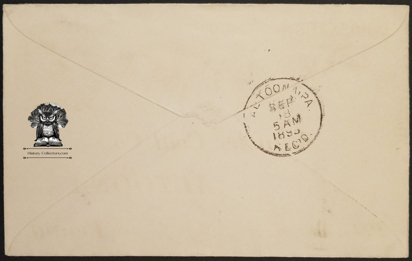1893 Conemaugh Soft Coal Munster Coal Co - Altoona PA Postal Cover Envelope Cancel