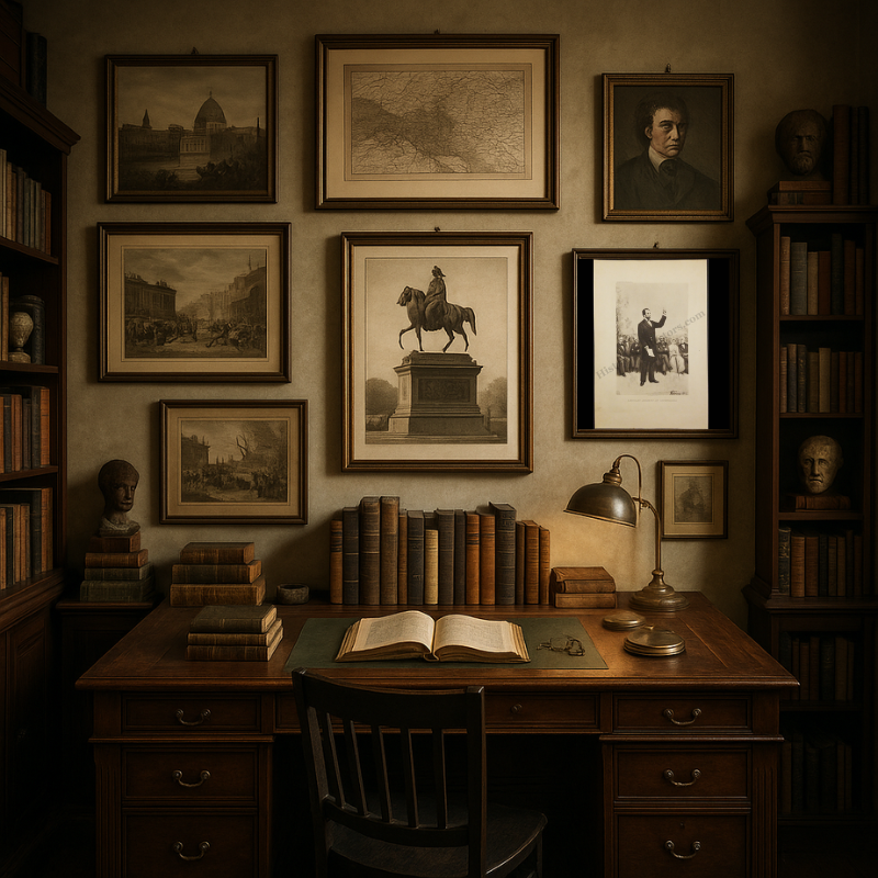 1895 Abraham Lincoln Gettysburg Address Book Printed Plate Illustration - Artist Stephen James Ferris - Wm. Finley & Company - Progressive Era