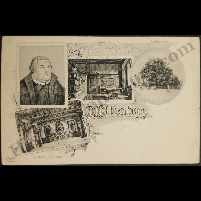 1907 Wittenberg Martin Luther Commemorative Postcard - 517 Chandler Avenue Evansville Indiana - Produced By Louis Glaser 28069 - 10pf Germania Postage Stamp With A Dresden Postal Cancel - April 4 - Ready For Framing