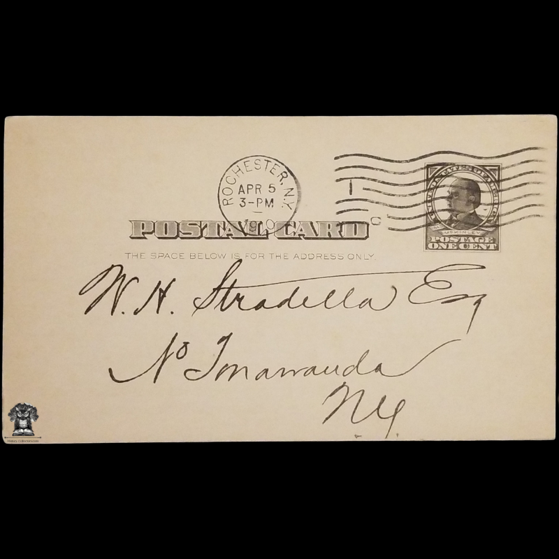 1910 The Episcopal Church Financial Receipt Postal Card - St. Mark's - Diocese Of Western NY - North Tonawanda NY - Episcopate - One Cent McKinley Square Black Scott UX19 - Rochester NY Machine Duplex Postal Cancel April 5 - Postcard