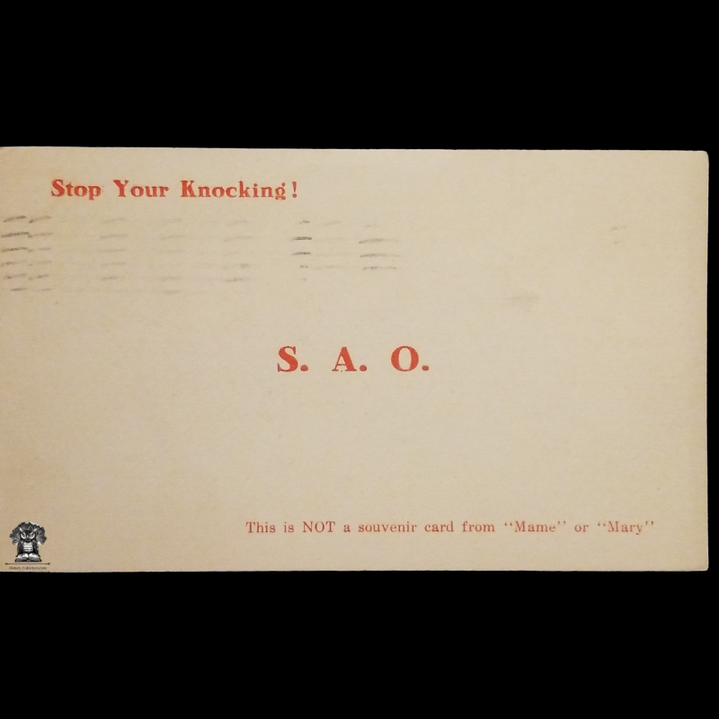 1910 Humor Postal Card - Lorenzo Burrowa - Albion NY - One Cent McKinley Square Black Scott UX19 - Machine Duplex Postal Cancel June 27  - Rochester NY - Postcard
