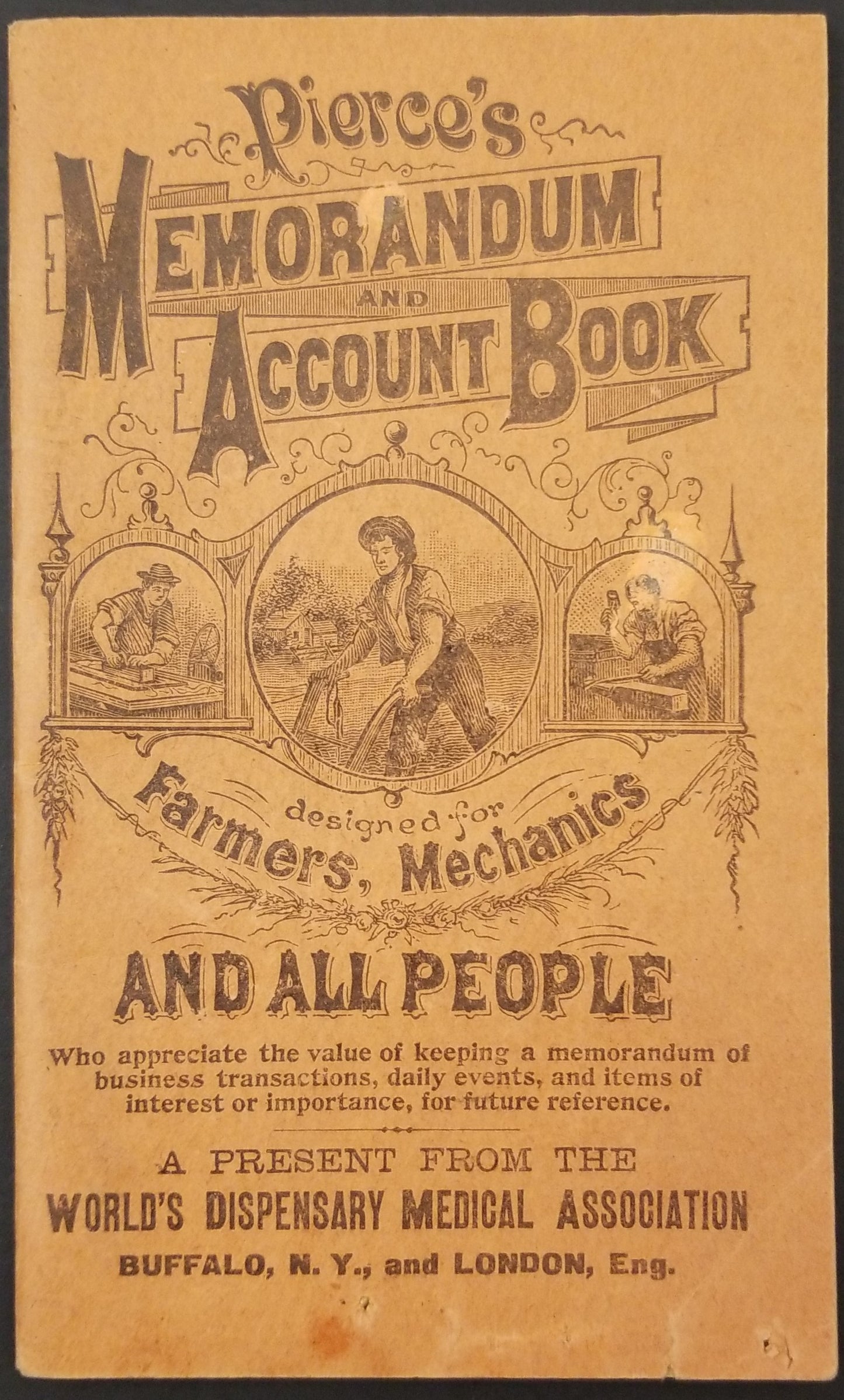 1912 /13 Dr. Pierce's Advertising Calendar Note Book Pharma Medicines Diary