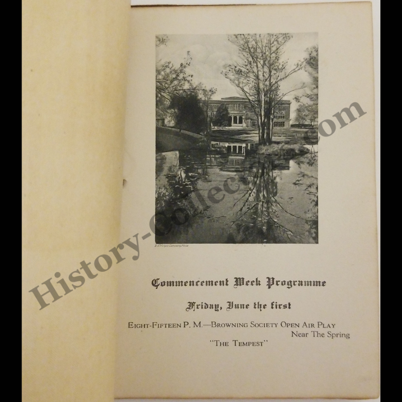 1917 Ohio State University Commencement Week Program Booklet - Graduate List - WWI Era