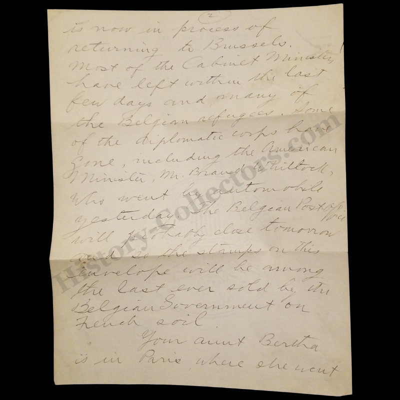1918 WWI American Consular Cover - Belgian Govt In Exile - Havre France - Middleton Philadelphia Pennsylvania - Consulate Stationary - World War I Era - Ready For Framing