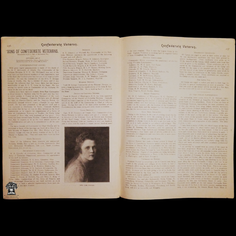 1919 Confederate Veteran Magazine - American Civil War - Confederate States Army - Nashville Tennessee - June Issue Volume XXVII