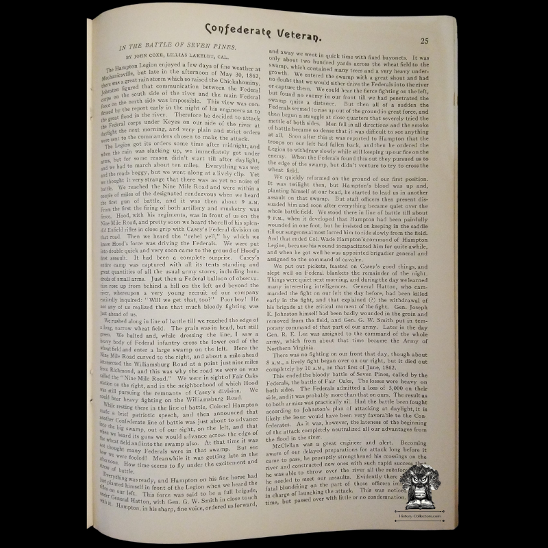 1922 Confederate Veteran Magazine - American Civil War - Confederate States Army - Nashville Tennessee - January Issue Volume XXX