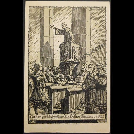 1922 Wittenberg Martin Luther Commemorative Postcard - 400th Anniversary - German Forty Mark Postage Stamp With A Wittenberg Postal Cancel - March 4 - Ready For Framing