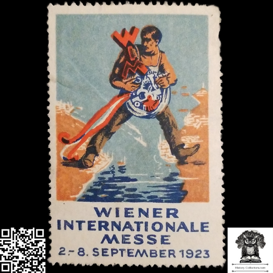 1923 Vienna International Trade Fair Austria Cinderella Poster Stamp - Post WWI Economic Recovery