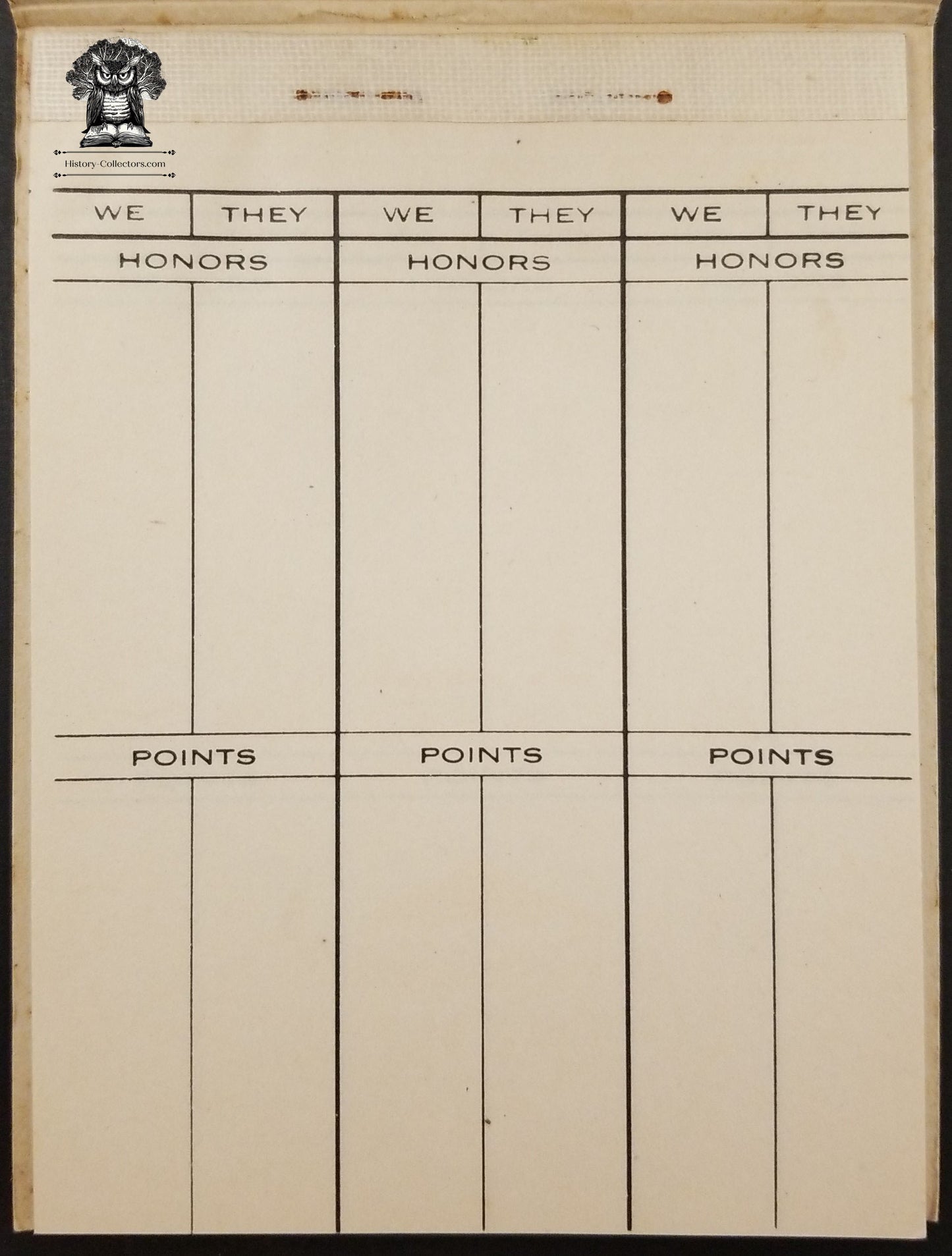 1926 Art Deco Bridge Tally Score Booklet - Olga Congress Pad - Stained Glass Woman