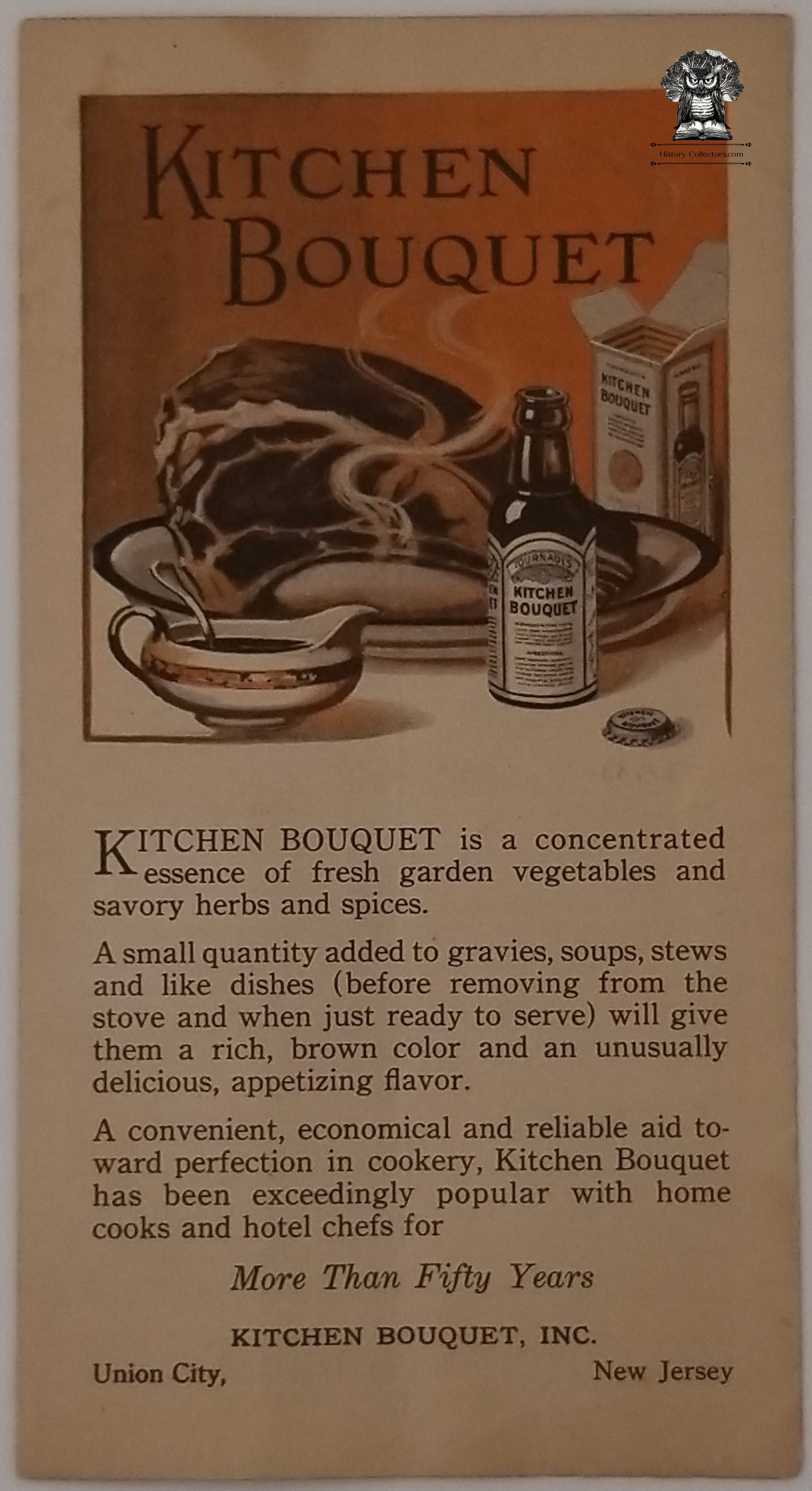 1927 Kitchen Bouquet Recipe Booklet Pamphlet - Fish Sauces Meat Vegetables