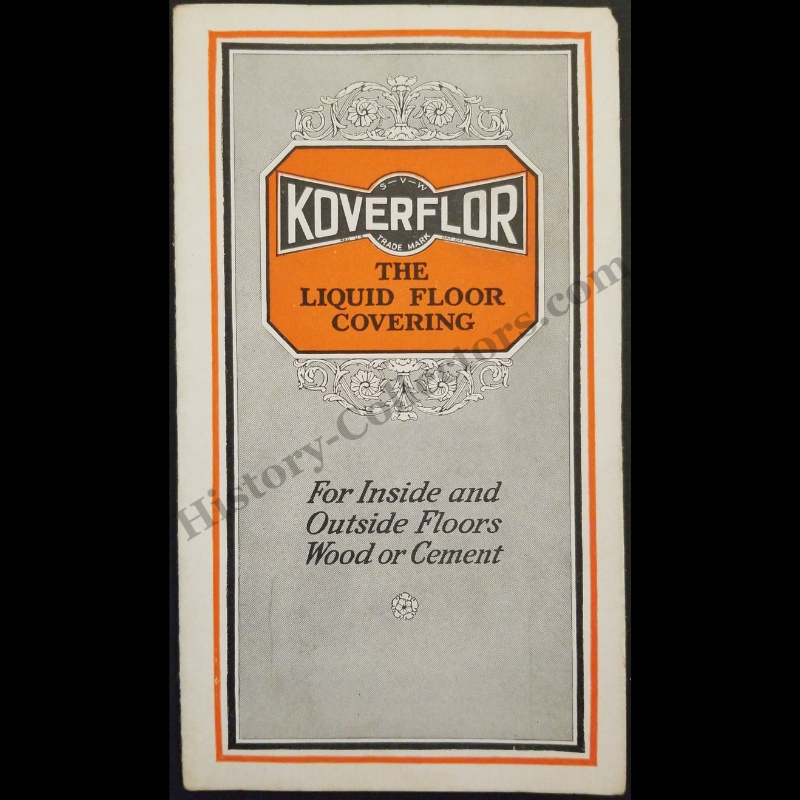 1928 Koverflor Color Chart Sales Brochure - Standard Varnish Works - Roaring Twenties - Ready For Framing