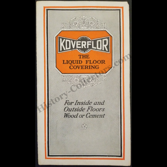 1928 Koverflor Color Chart Sales Brochure - Standard Varnish Works - Roaring Twenties - Ready For Framing