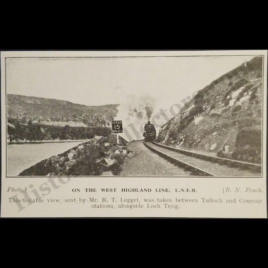 1929 West Highland Line London And North Eastern Railway Print Clipping - Scotland - Ready For Framing