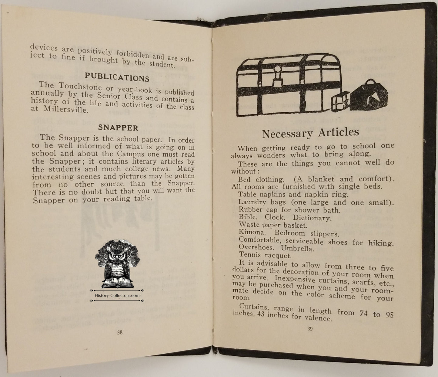 1933 Millersville State Teachers College Student Handbook Pennsylvania