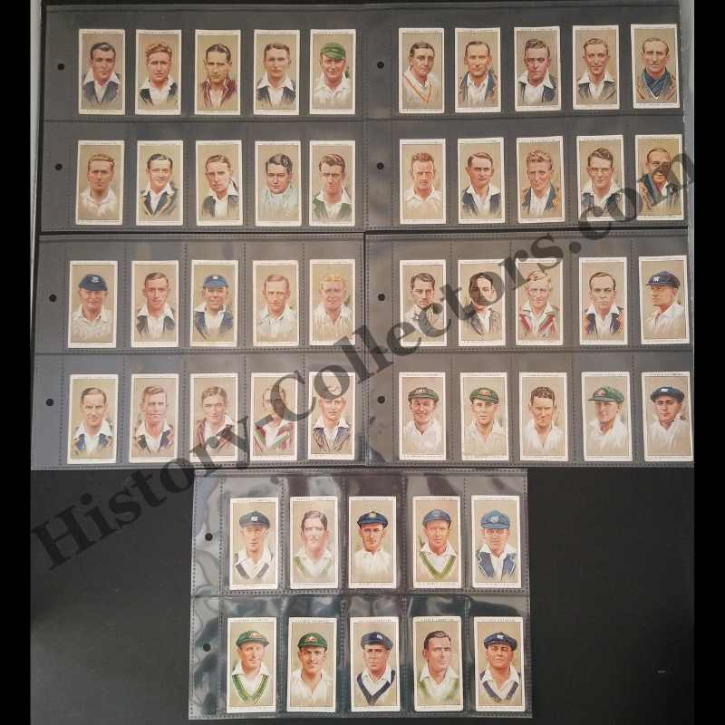 1934 Cricketers Player's Cigarettes Tobacco 50 Card Set Complete