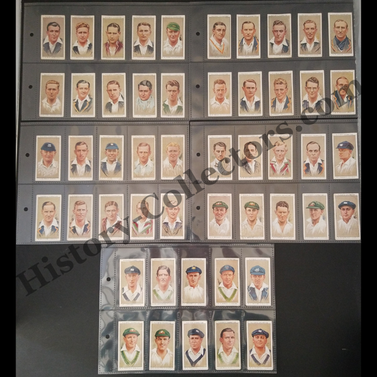 1934 Cricketers Player's Cigarettes Tobacco 50 Card Set Complete