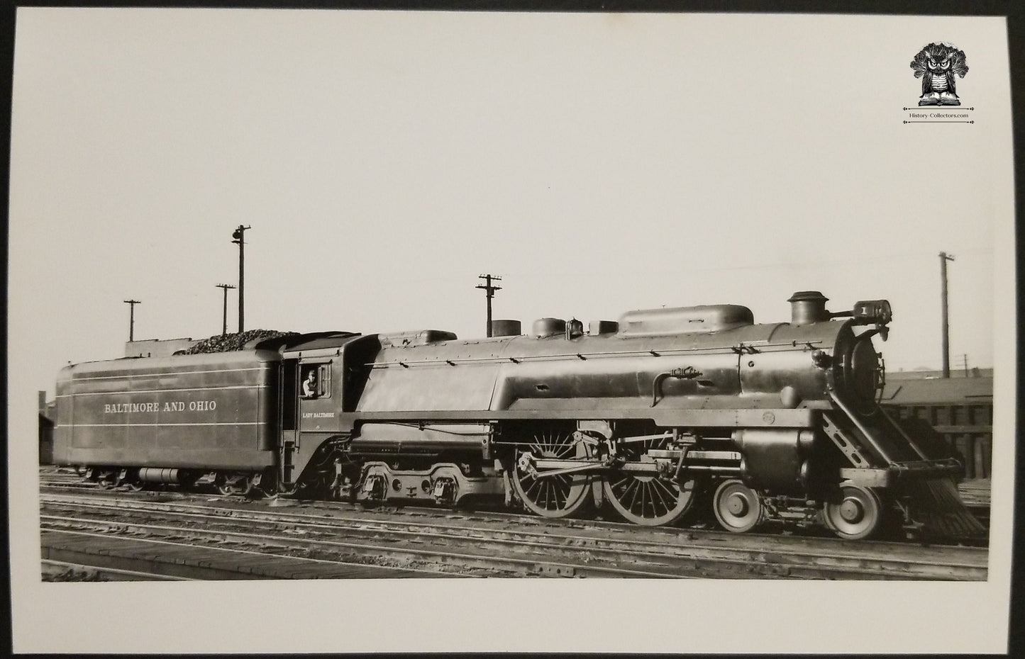 1936 RPPC Picture Postcard - B&O Railroad Lady Baltimore Steam Engine #1 Saint Louis MO - Kodak Stamp Box - Photographer Kindig
