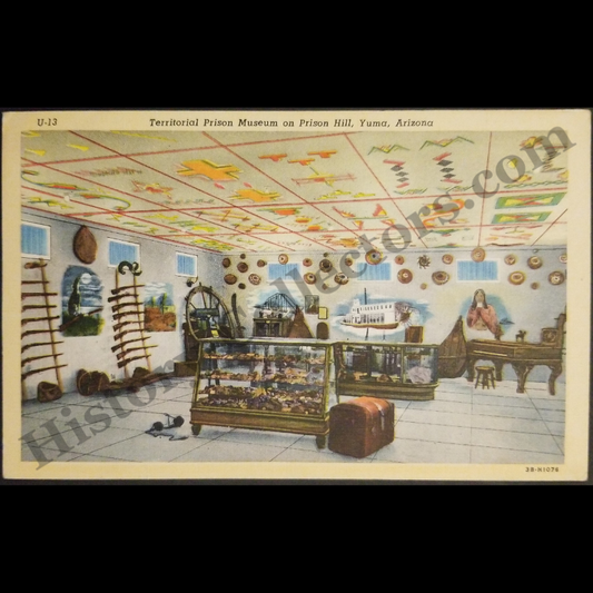 1943 Territorial Prison Museum Located On Prison Hill In Yuma Arizona Linen Postcard - World War II Era - Ready For Framing