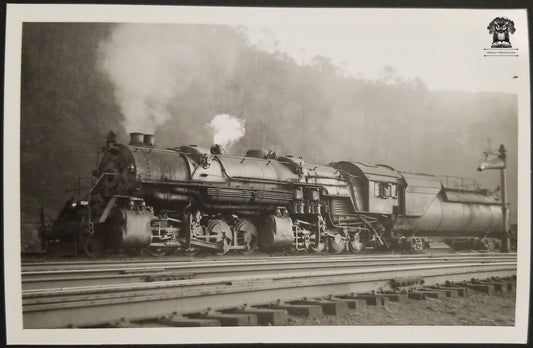 1948 RPPC Picture Postcard - B&O Railroad Diesel Engine 7141 - M&K Junction West Virginia - Photographer Kindig