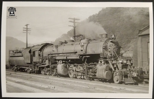 1948 RPPC Picture Postcard - B&O Railroad Diesel Engine Train 7109 - M&K Junction West Virginia - Kodak Stamp Box - Photographer Kindig