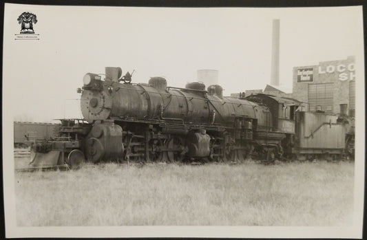 1948 RPPC Picture Postcard - CB&Q Railroad Coal Steam Engine Train 4105 - Denver Colorado - Kodak Stamp Box