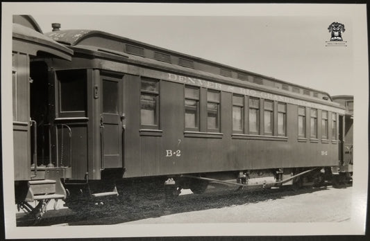 1948 RPPC Picture Postcard - D&RGW Railroad Passenger Train Car - Alamosa Colorado - Photographer Bob Andrews - Kodak Stamp Box
