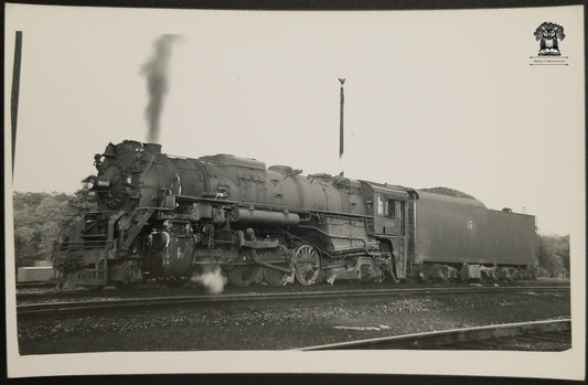 1951 RPPC Picture Postcard - DT&I Railroad Locomotive Steam Coal Engine 800 - Springfield Ohio - Foster Photographer - Kodak Stamp Box
