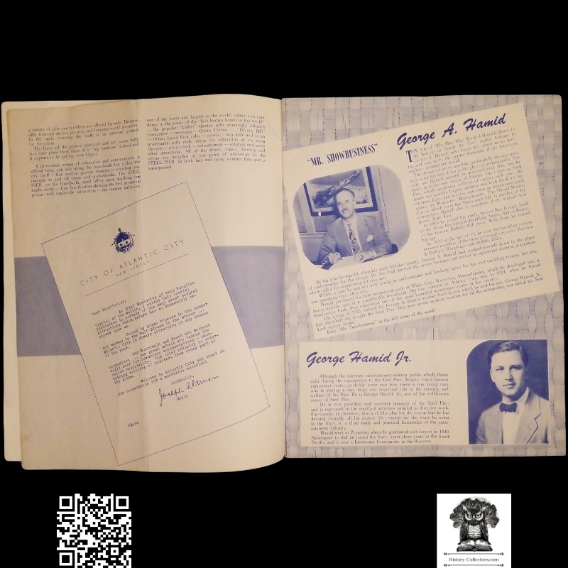 1952 Steel Pier Souvenir Program & Guide Book - Miss American Pageant - General Motors Exhibit Advertisement - Frank Sinatra - Ripley Believe It Or Not!