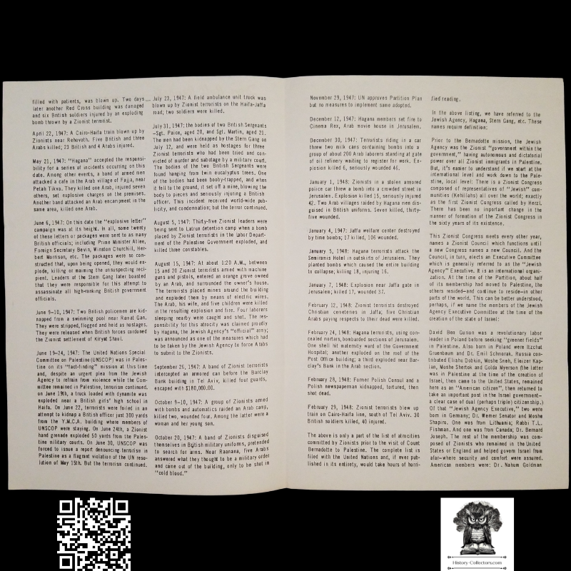 1959 Story Of Modern Zionism Newsletter Part Twelve - Secrets Of The Synagogue Of Satan - Don Bell Reports Commentary - January 16 - Anti-Zionism - Israel Geopolitical Criticism