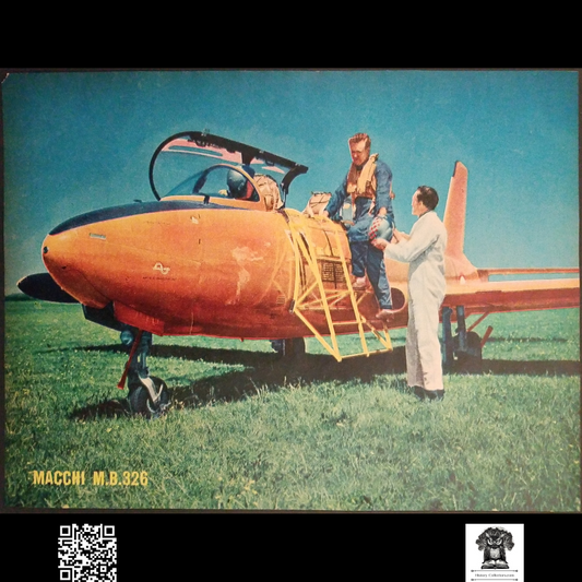 1962 Macchi MB-326 Italian Jet Trainer Aircraft News Print Image Clipping - Aviation Engineering - Cold War - NATO - England - Mid-Century Modern - Ready For Framing