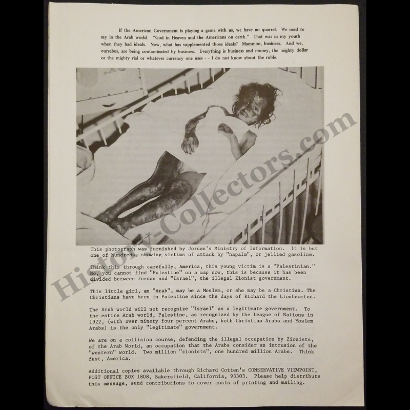 1967 United Nations Security Council Speech Pamphlet - H.E. Ambassador Jamil M. Baroody - Permanent Mission Of Saudi Arabia To The United Nations - Cold War Era - June 11 - Anti-Zionist Ideology - Ready For Framing