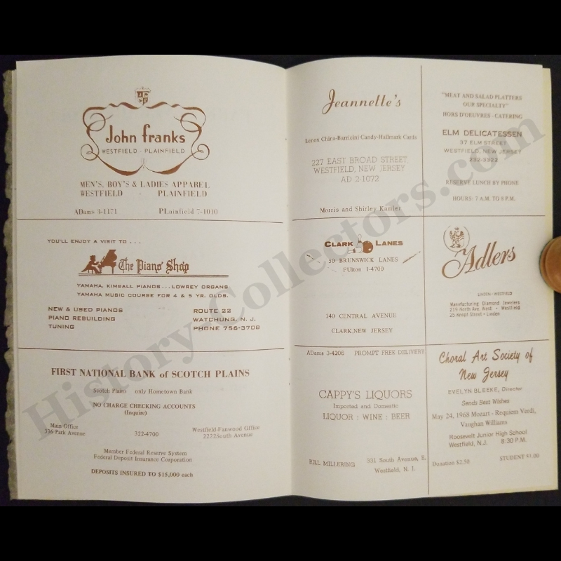 1968 Madama Butterfly Opera Program - Autograph Signed Lucia Evangelista - Autograph Signed Ann Fritz - Vietnam War Era - Ready For Framing