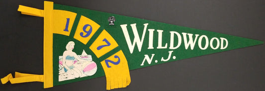 1972 Wildwood New Jersey Pennant Souvenir - Wildwoods Shore Resort Historic District