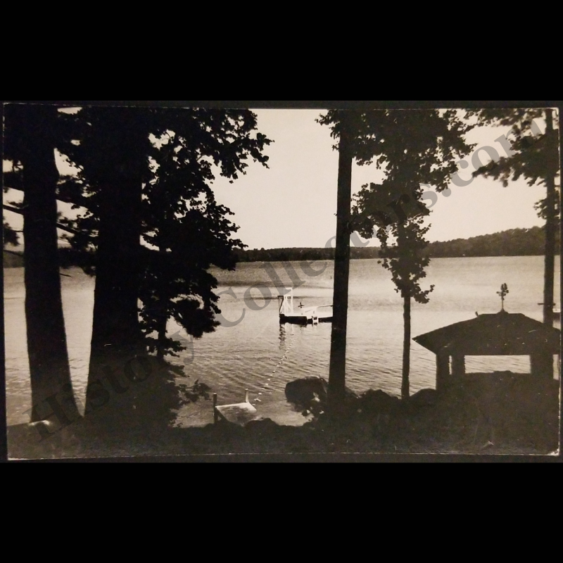 1975 Kokosing Vacation Club South Waterford Maine RPPC Real Photo Postcard - Keoka Lake - Swimming Dock - Kodak Stamp Box - Late Cold War Era