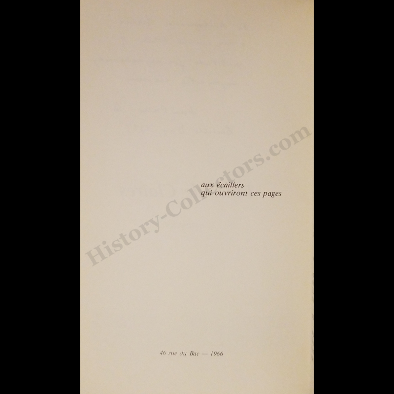 1975 Signe de Vie Jean-Paul Delamotte Book - Signed Presentation Copy To US Ambassador Jean Broward Shevlin Gerard - Number 121 / 200 - Bastille Day July 14 1983 - Late Cold War Era