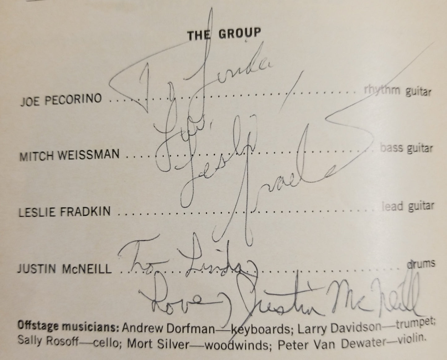 1977 Beatlemania Playbill Cast Signed Winter Garden Theatre NY Pecorino Weissman