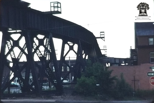 1978 Railroad Train Urban Elevated Railway Slide - Kodak Kodachrome