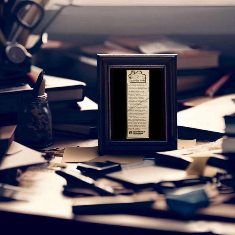 1980 Mattress Pads Informational Consumer Education Print Advertisement Clipping - Cooperative Extension New York State - Late Cold War Era - Ready For Framing